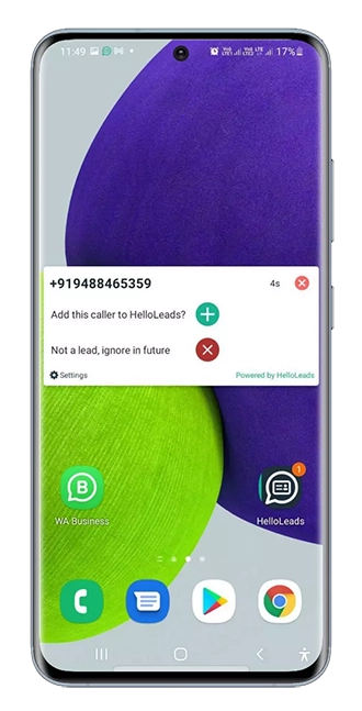 Add leads from Incoming Calls