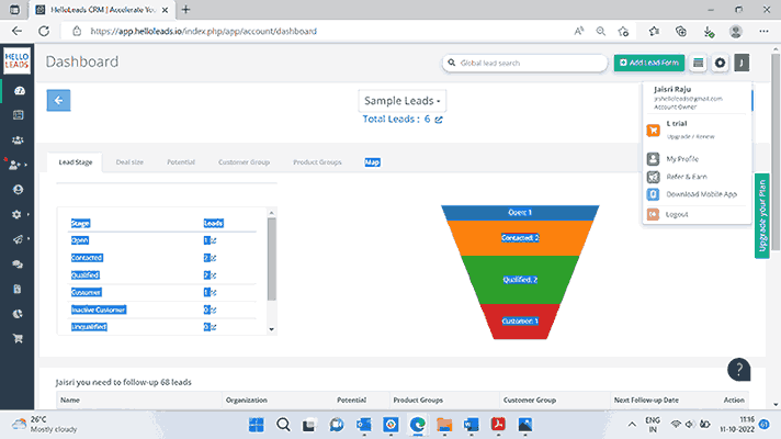 Changing your ID through HelloLeads