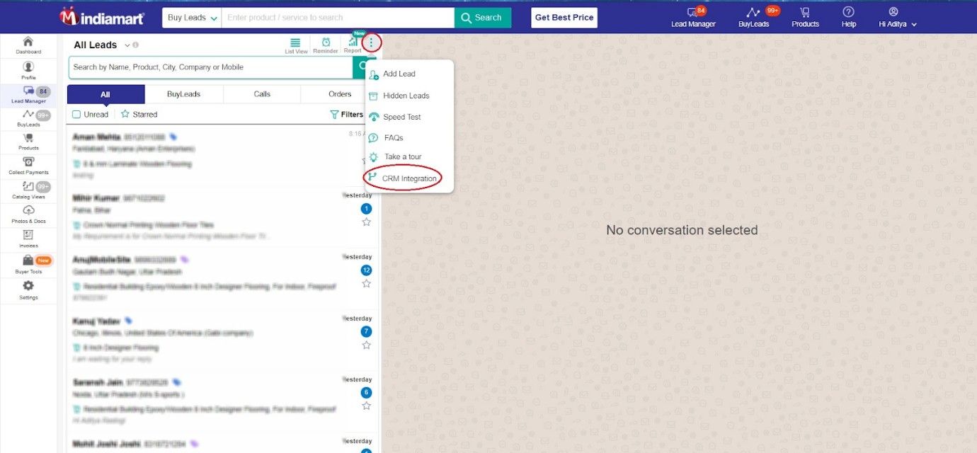 Indiamart-Integration
