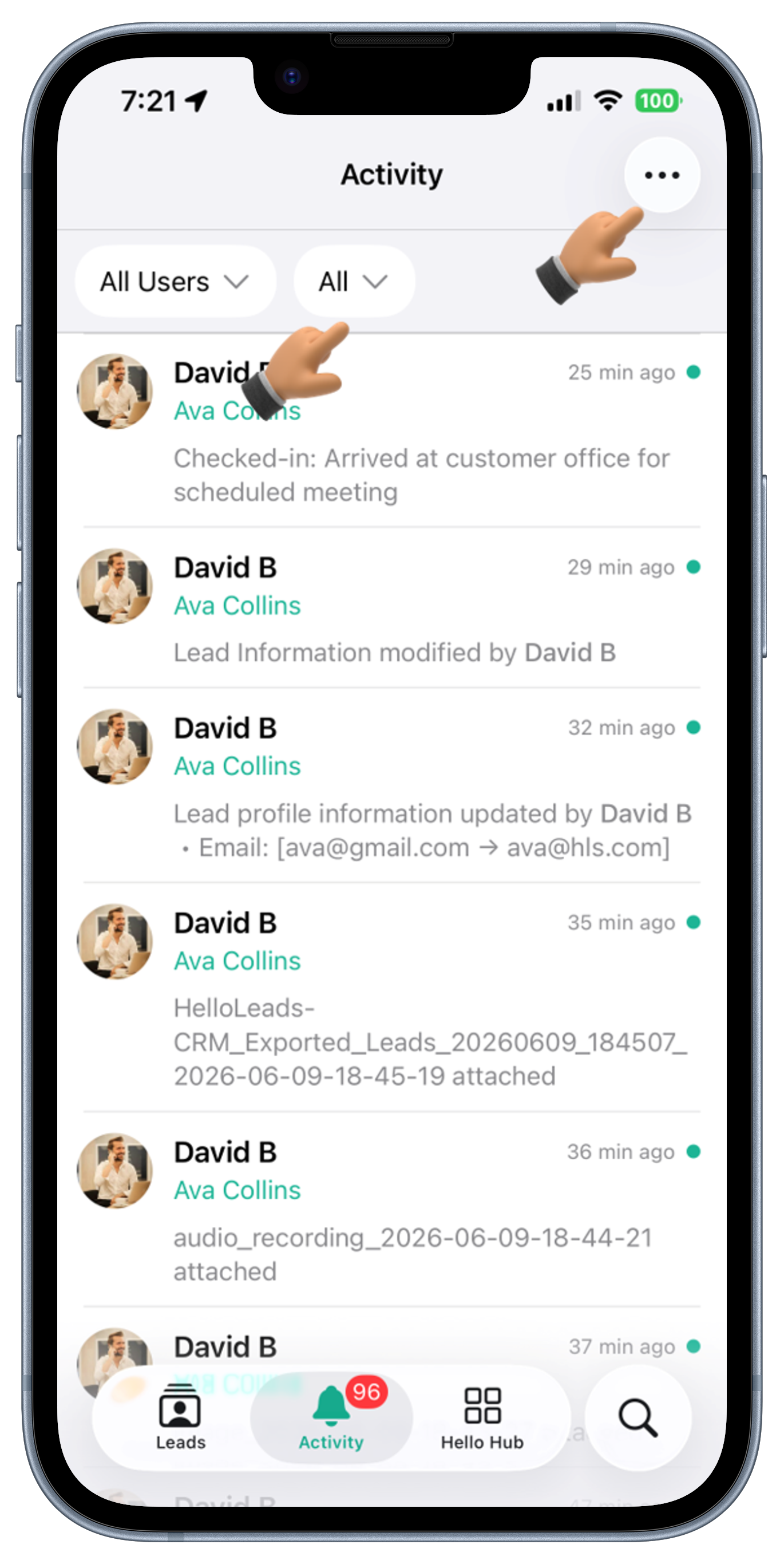 Leads Screen View 1