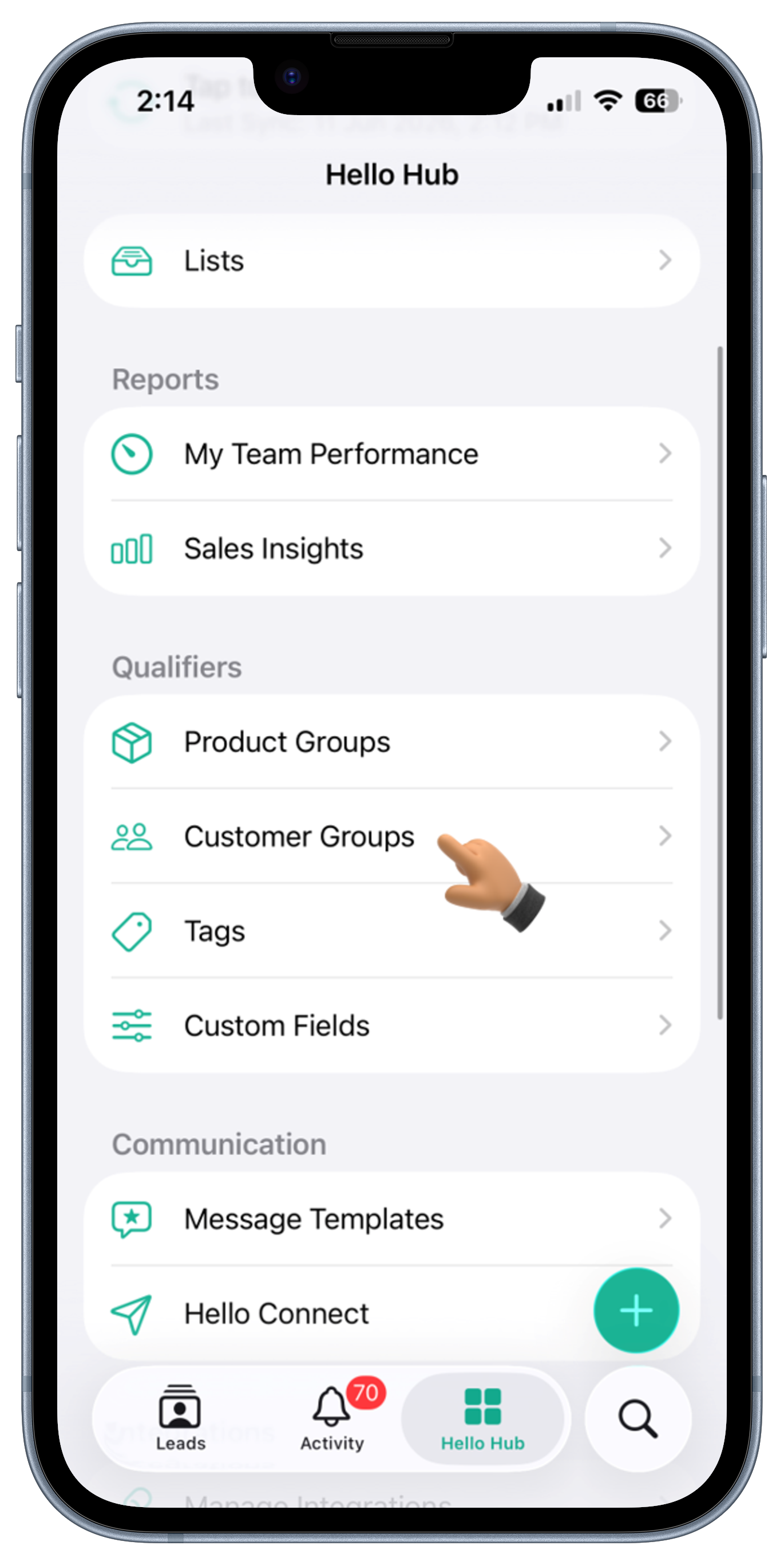 Leads Screen View 1