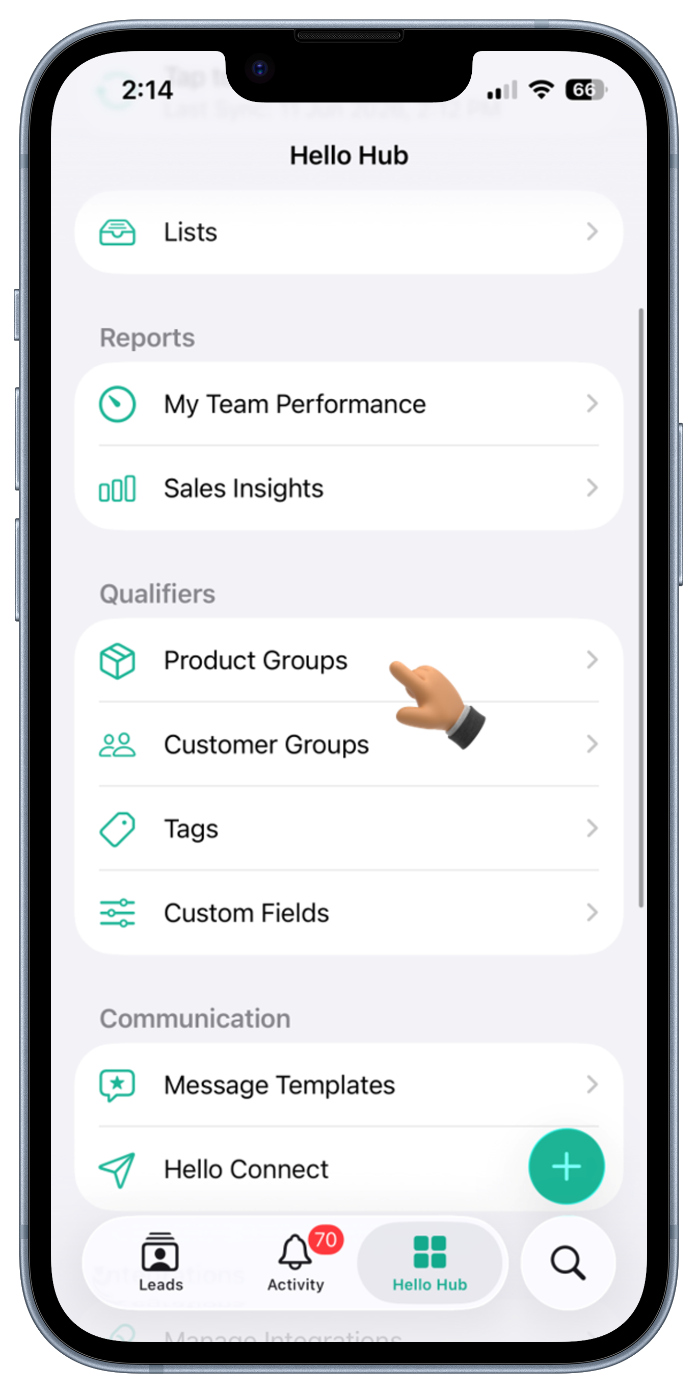 Leads Screen View 1
