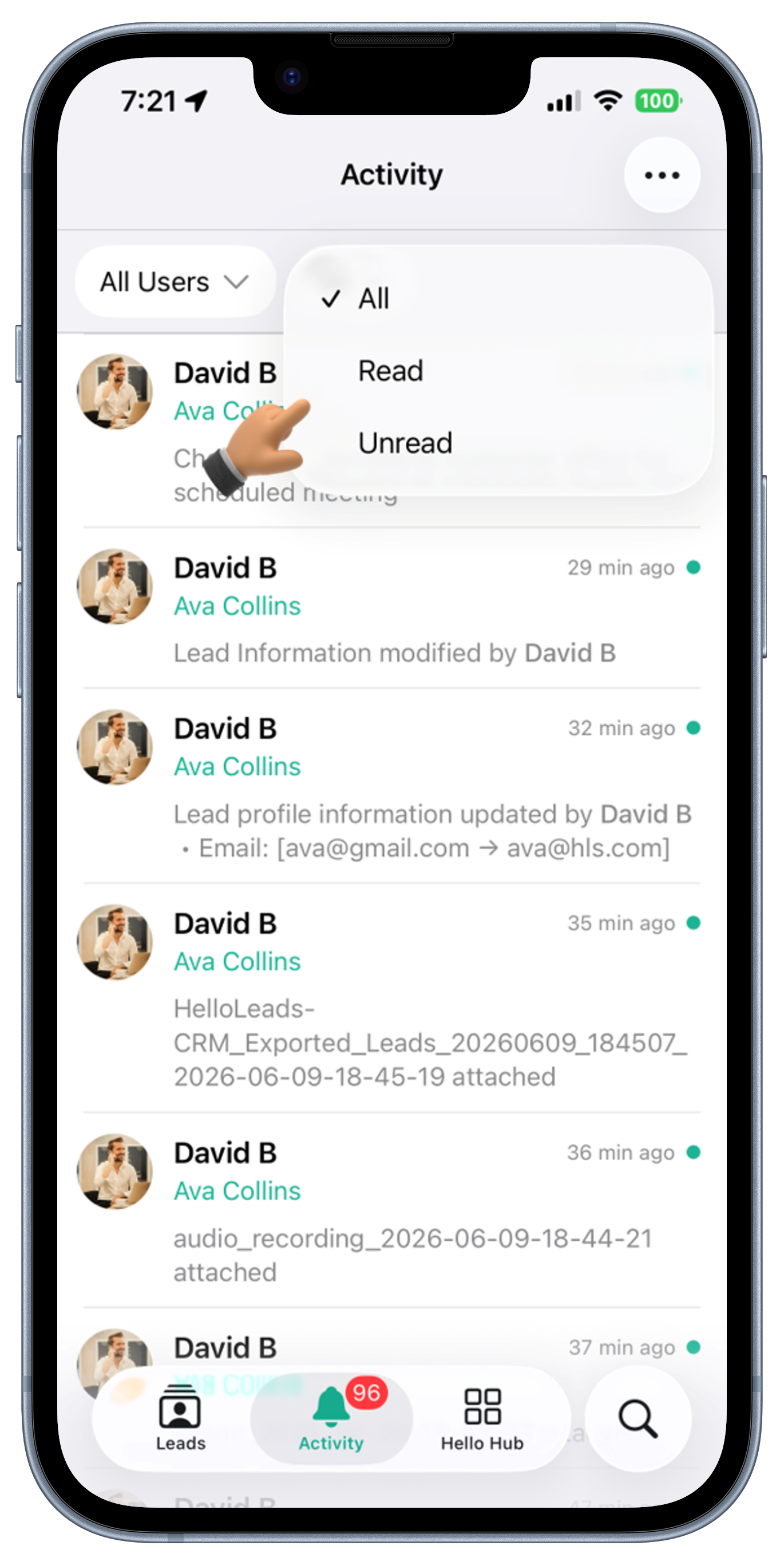 Leads Screen View 2