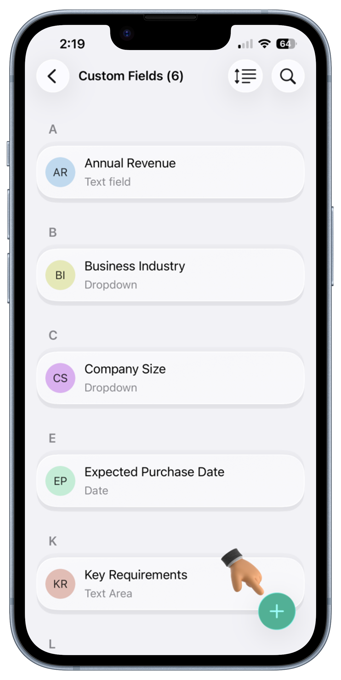 Leads Screen View 2