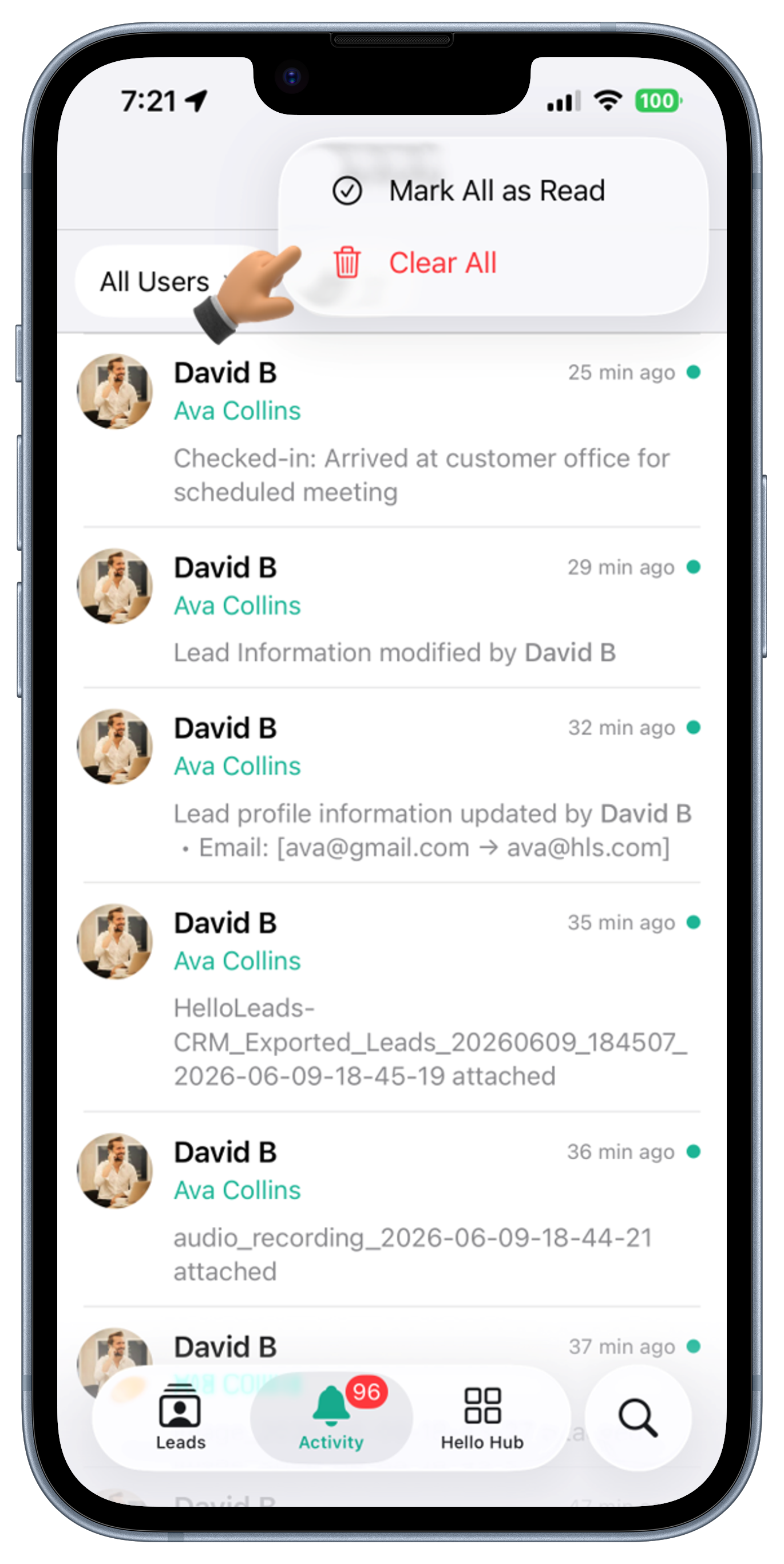 Leads Screen View 2