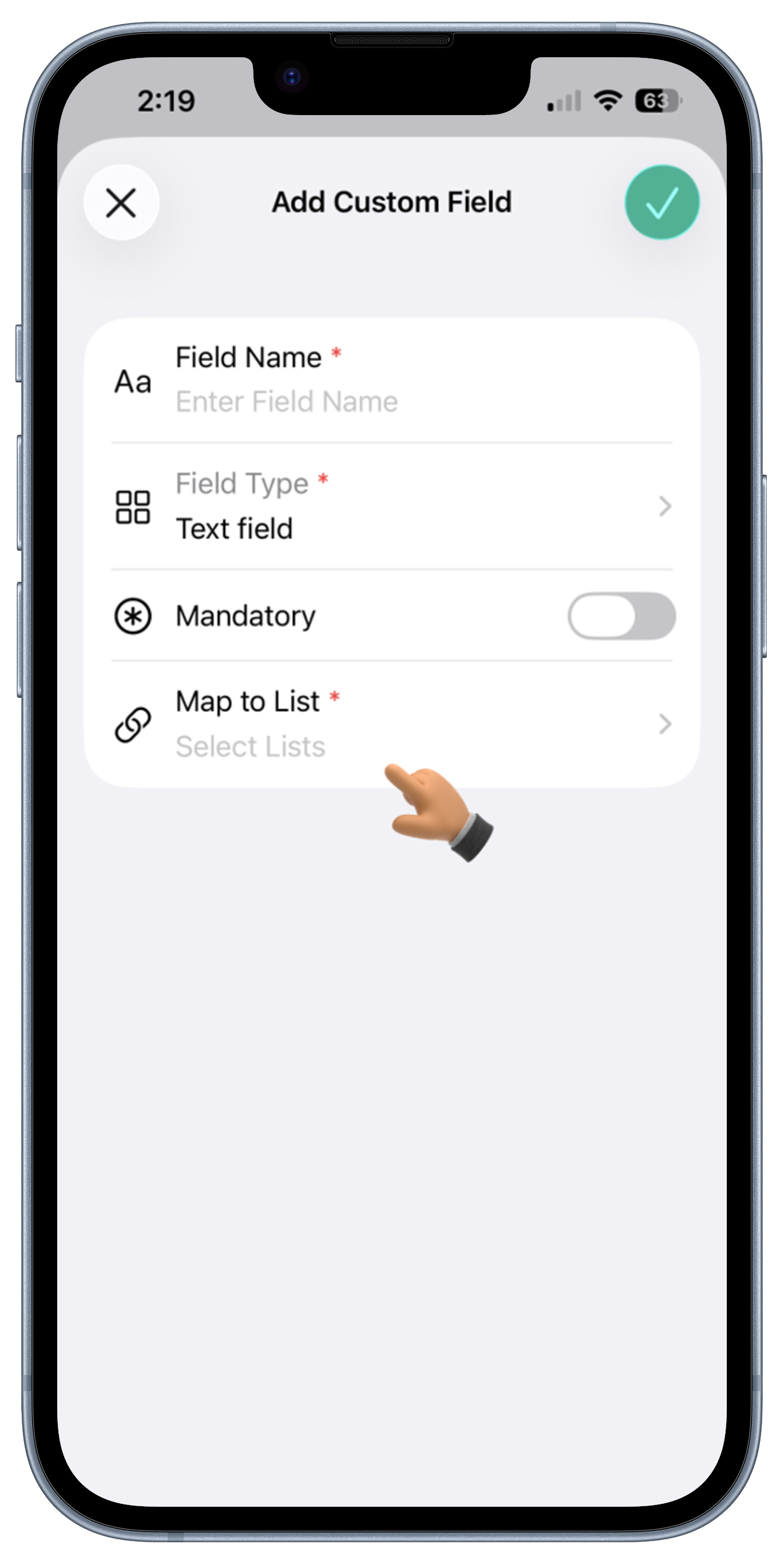 Leads Screen View 2