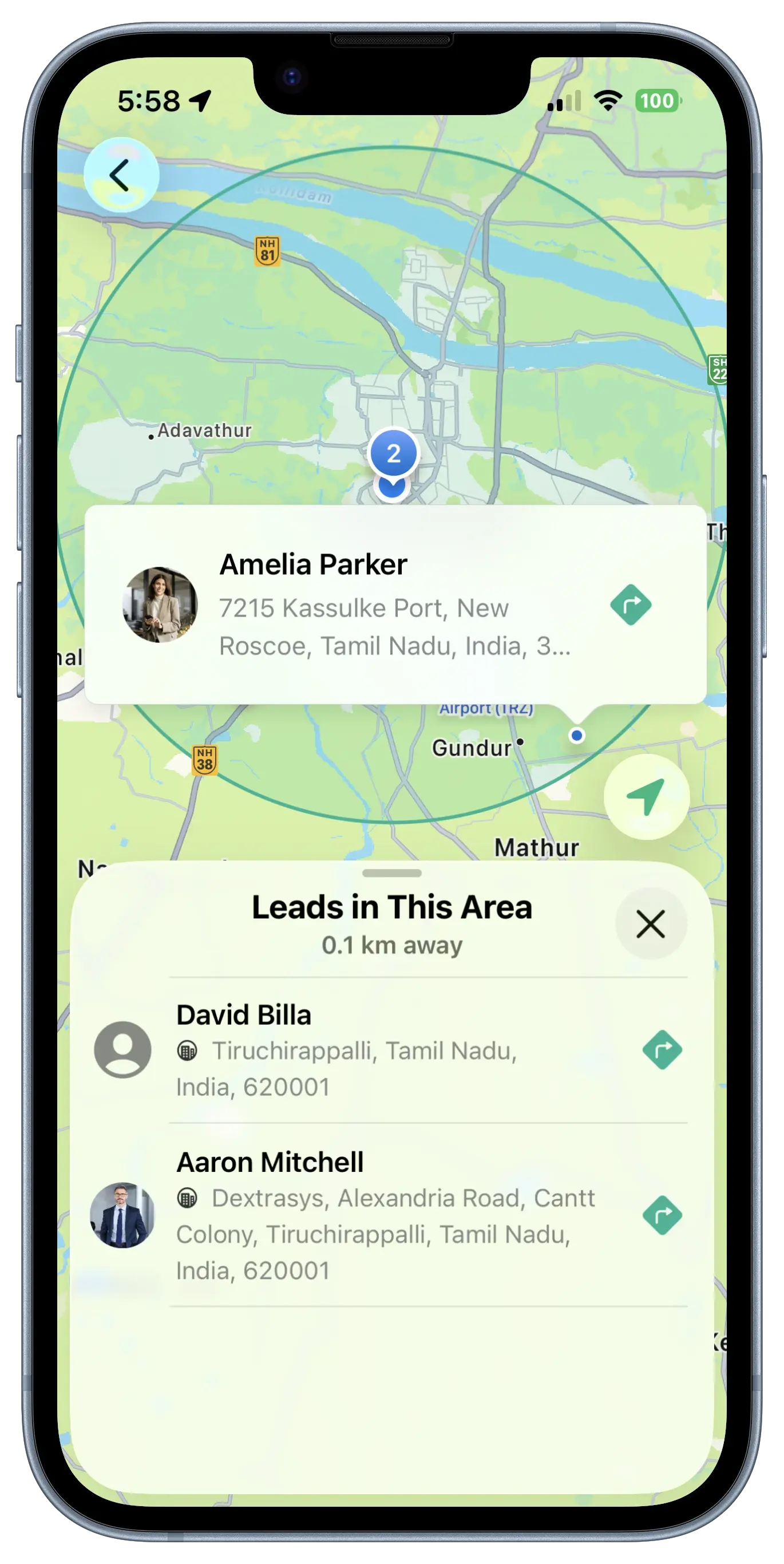Leads Screen View 2