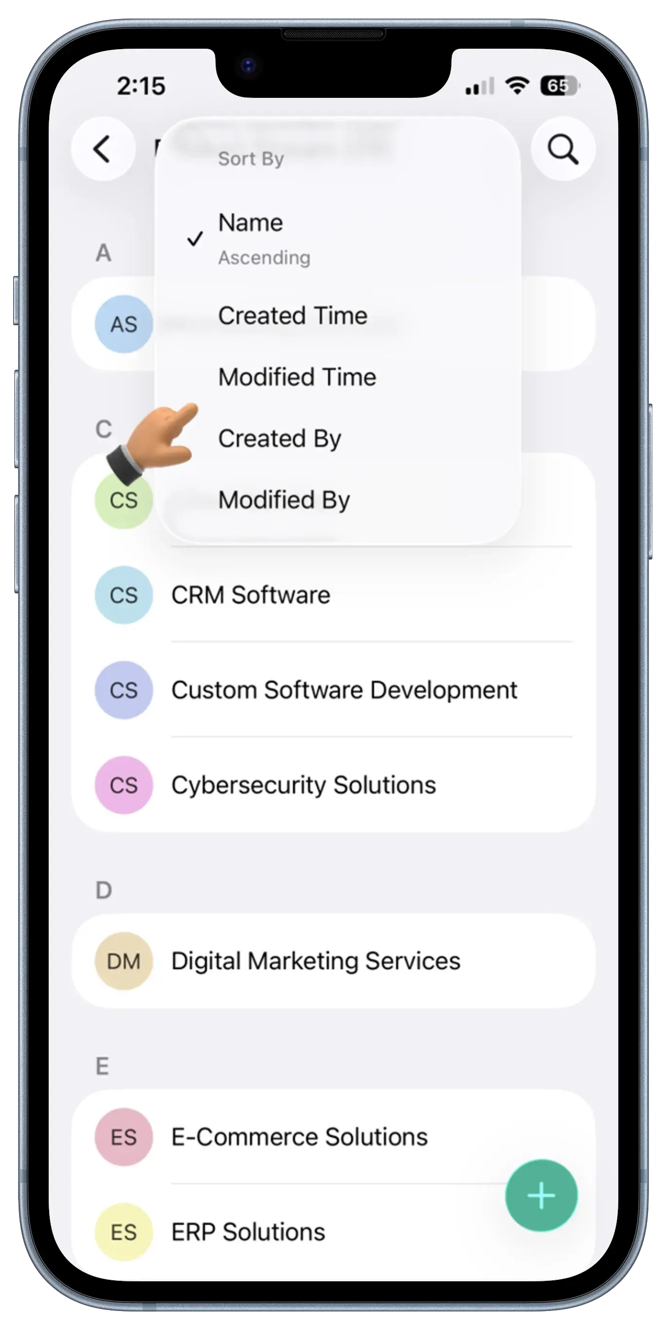 Leads Screen View 2