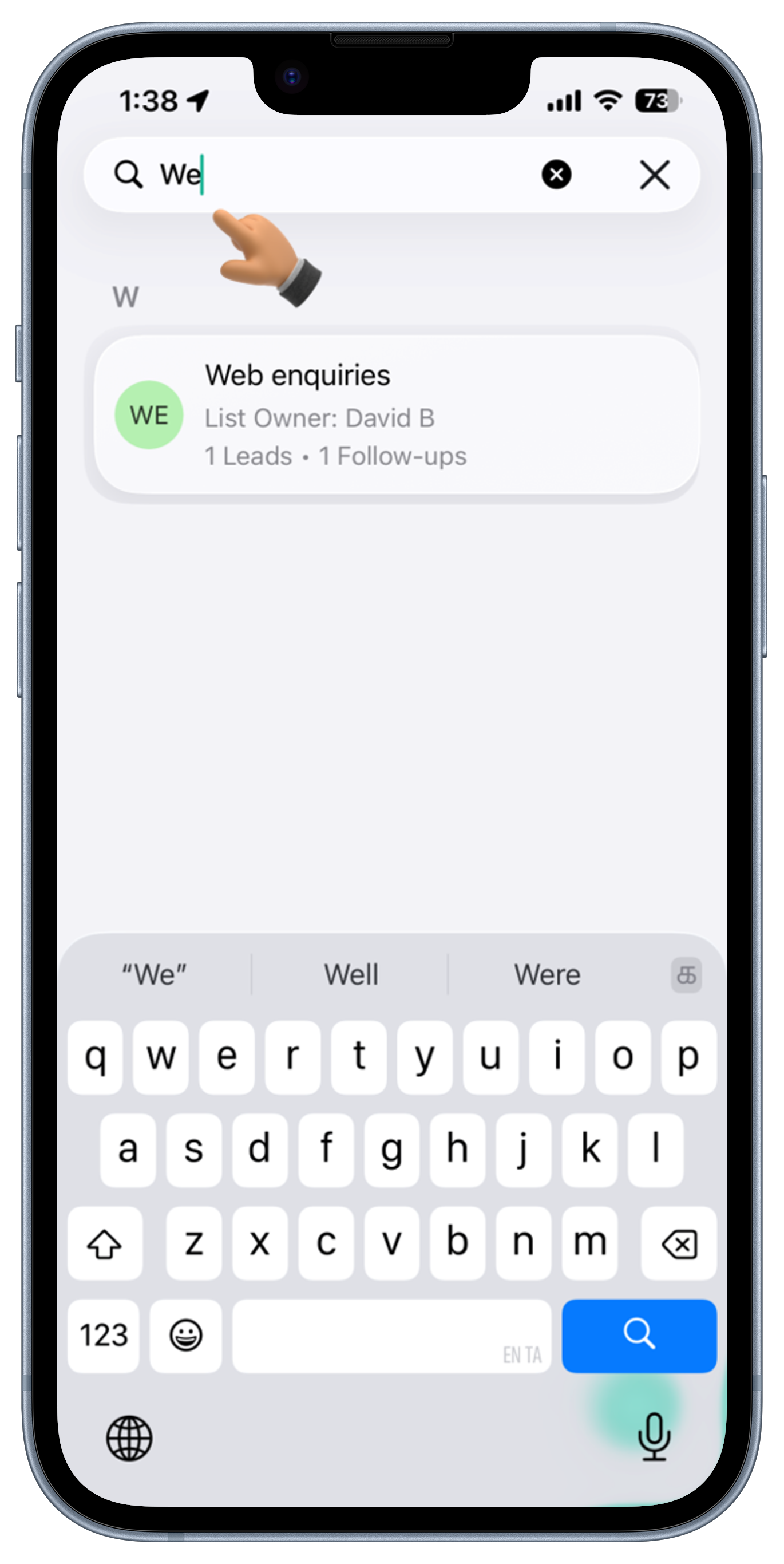 Leads Screen View 2