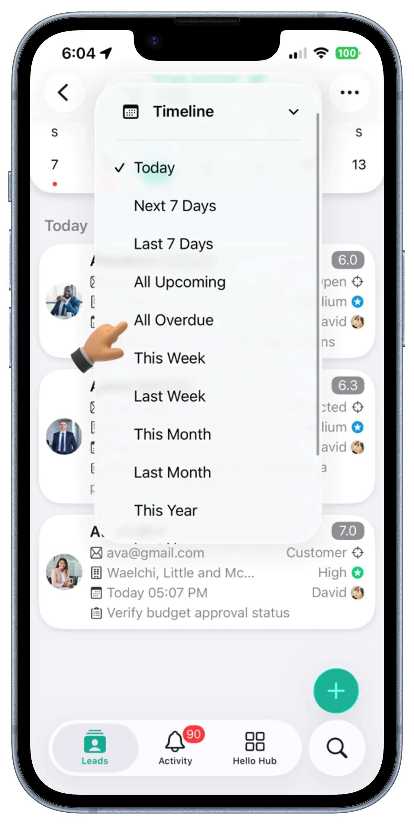 Leads Screen View 2