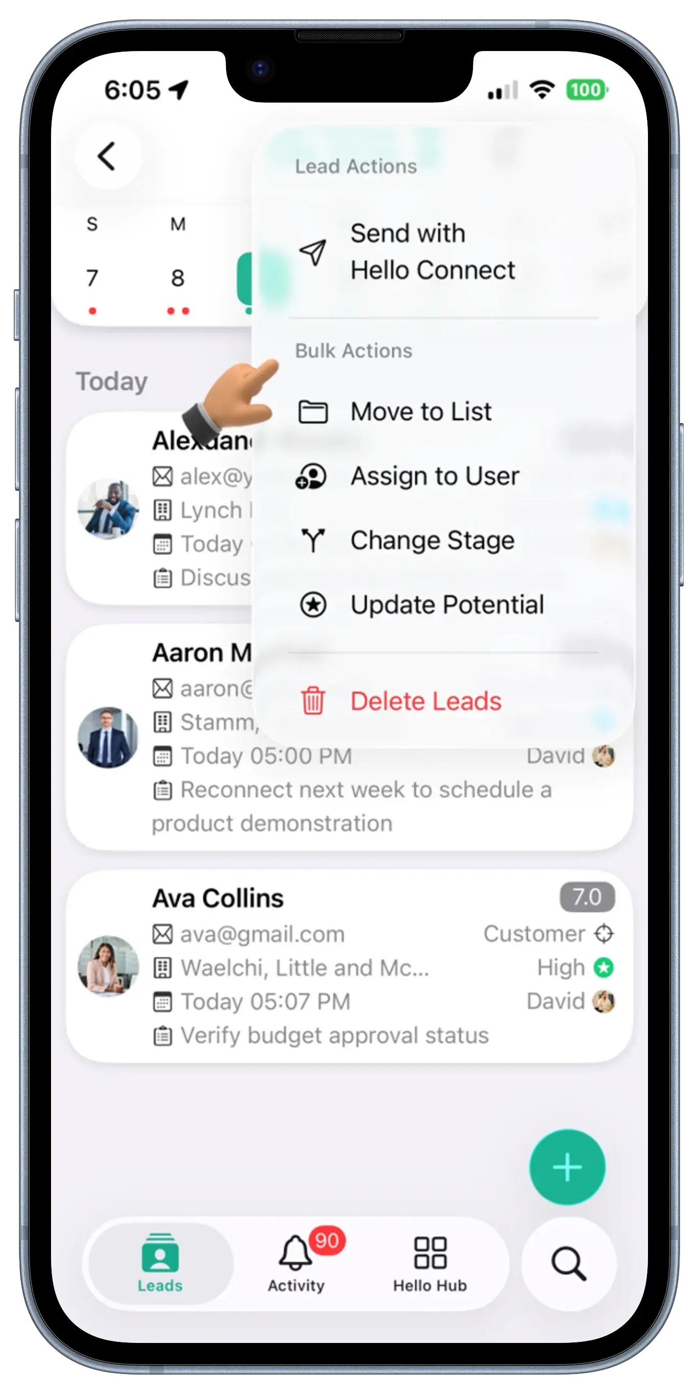 Leads Screen View 2