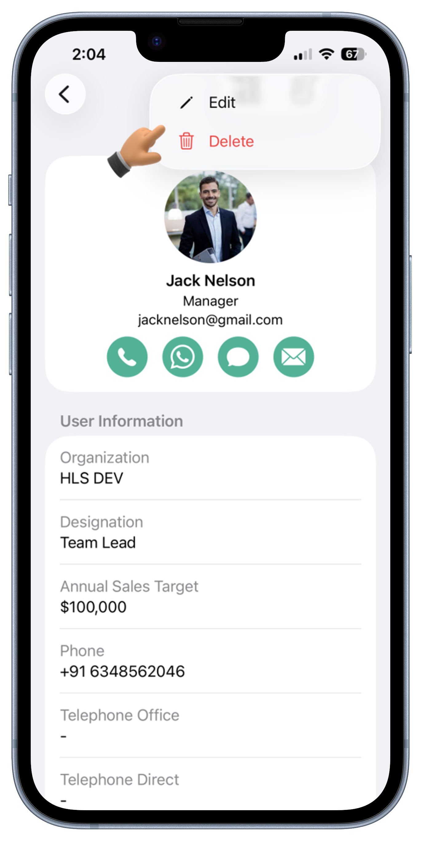 Leads Screen View 2