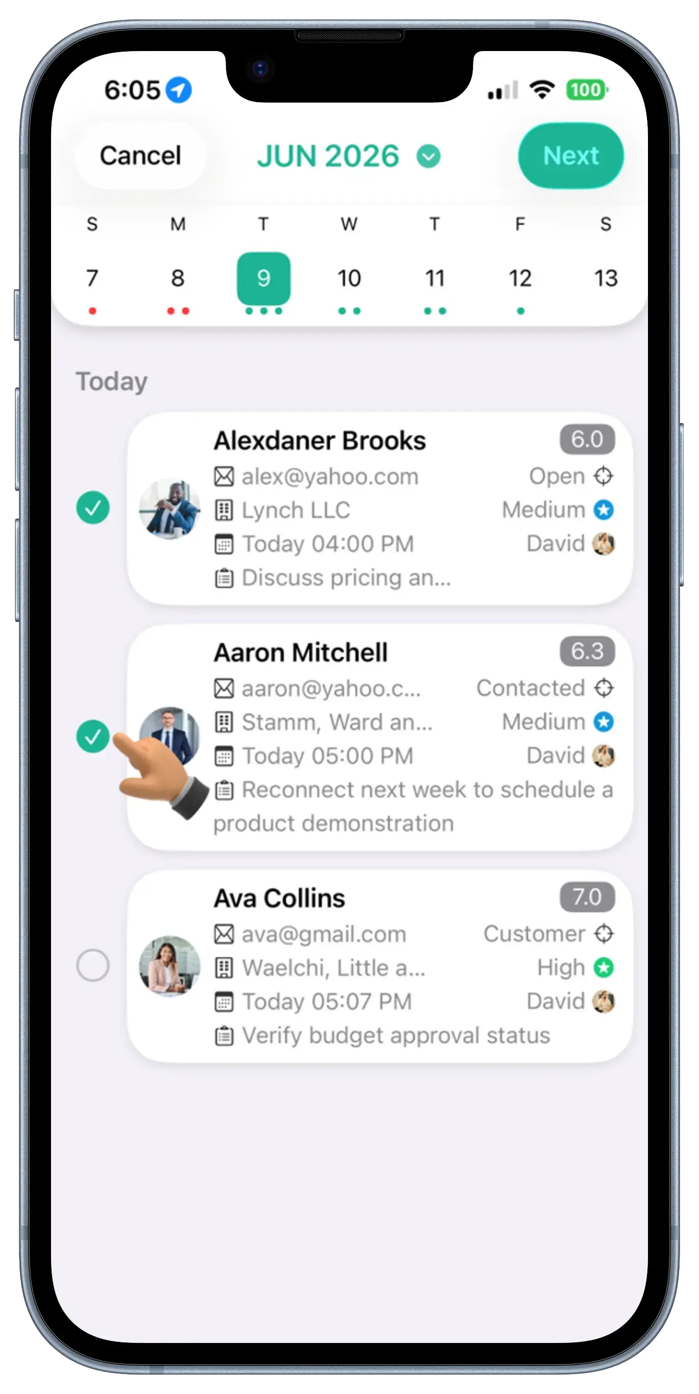 Leads Screen View 2