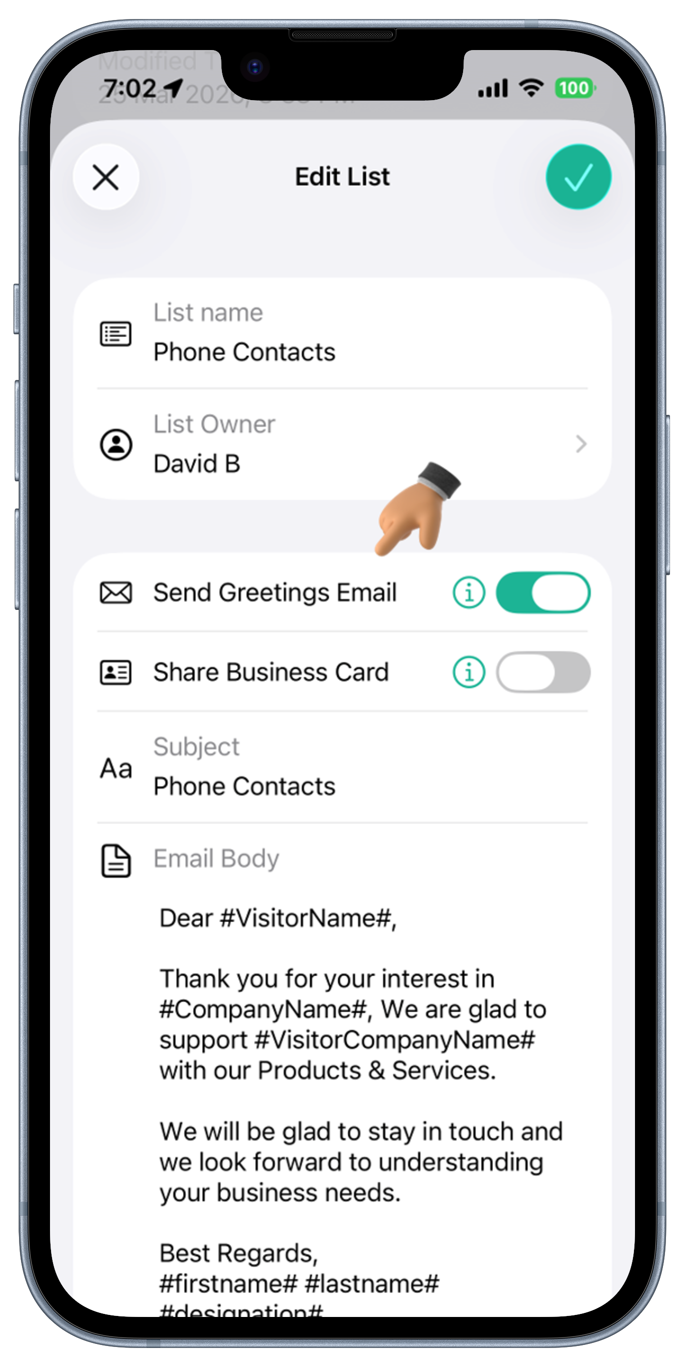 Leads Screen View 2