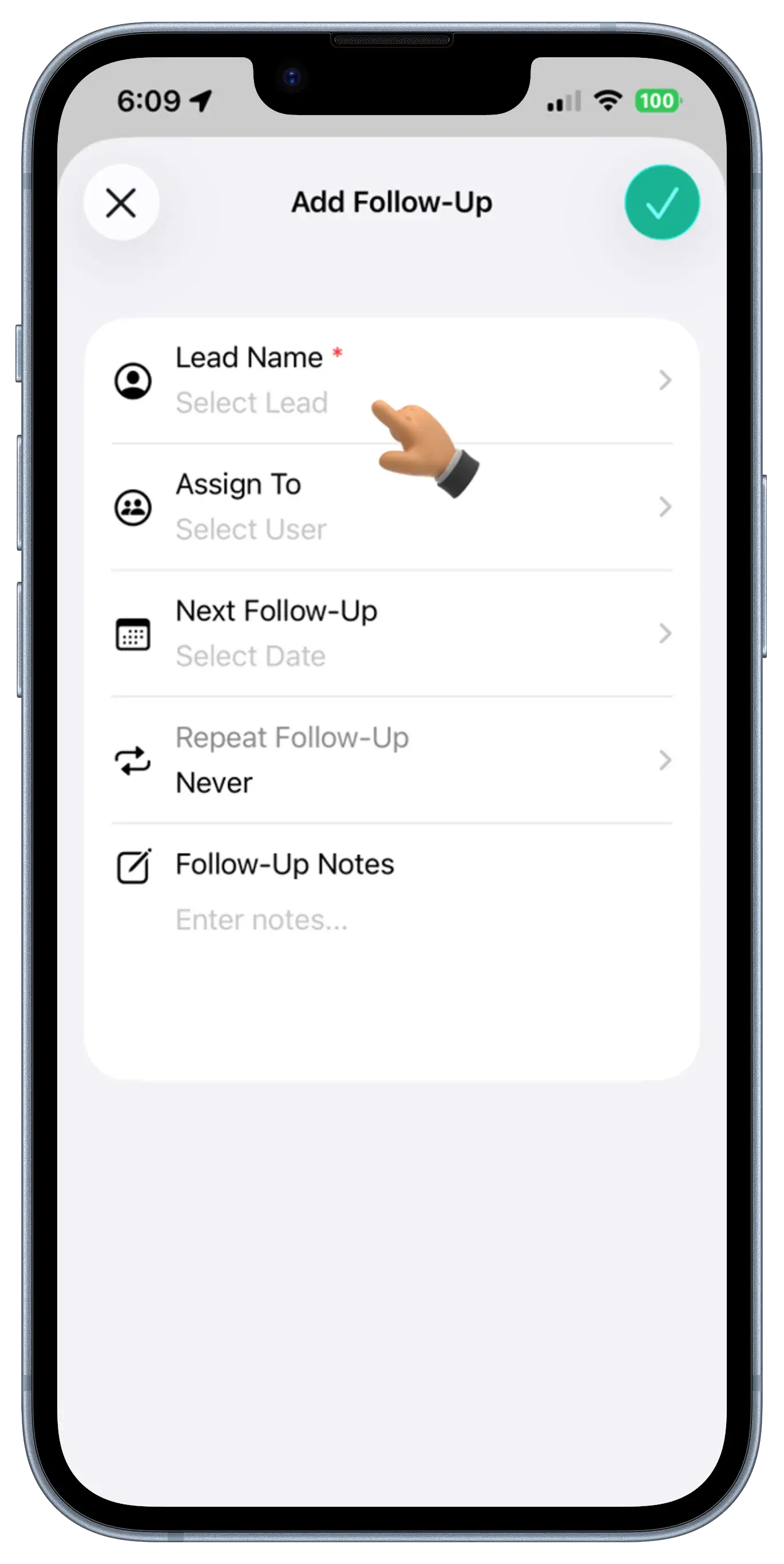 Leads Screen View 2