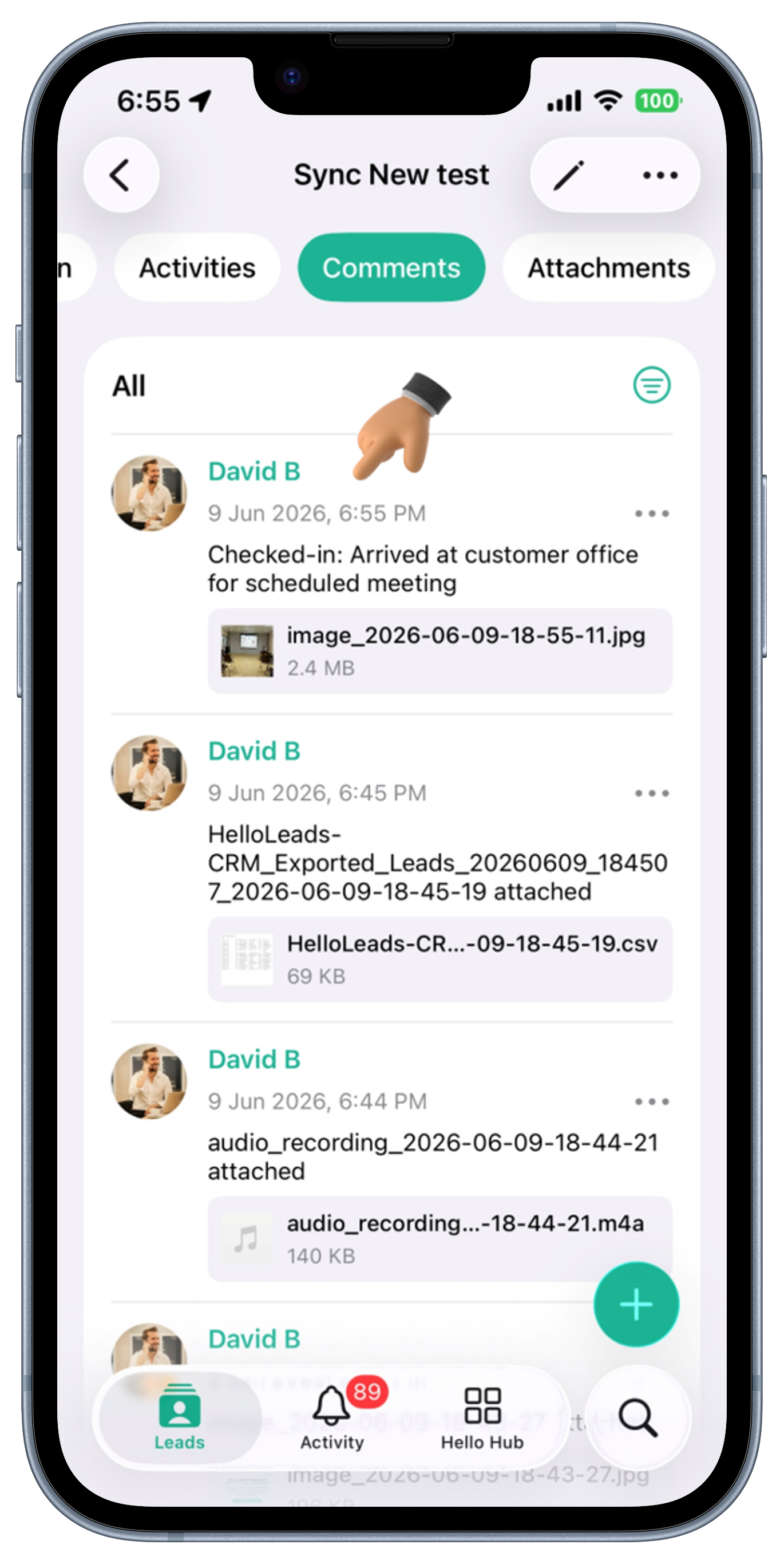 Leads Screen View 2