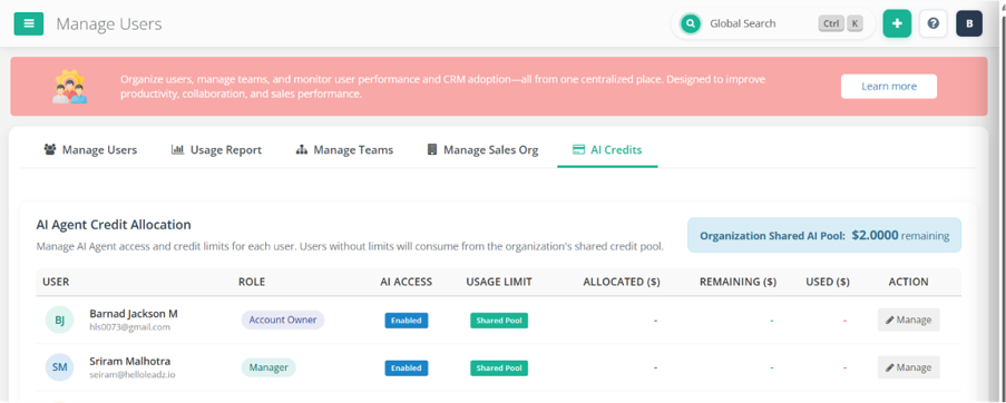 AI Agent Credit Allocation
