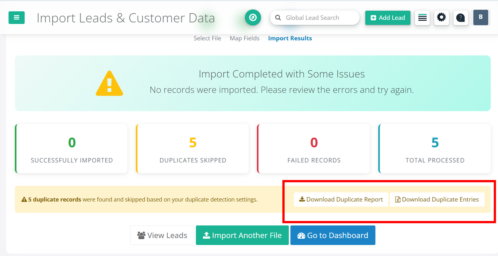 Download error report